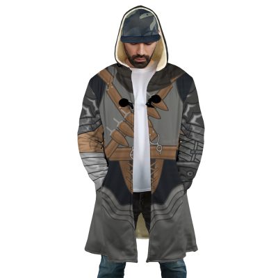 Guts Armor Berserk AOP Hooded Cloak Coat FRONT Mockup - Berserk EU Store
